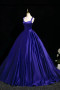 Shop 2025 ANNAKOO Royal Purple Straps Square A Line Satin Prom Dress Under 159