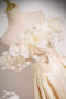 Shop 2025 ANNAKOO Champagne Satin Flowers Off The Shoulder A Line Prom Dress Under 169