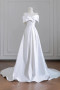 Shop 2025 ANNAKOO Ruched Satin Off The Shoulder A Line Wedding Dress Under 149