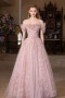 Shop 2025 ANNAKOO Off The Shoulder Floral Pink Tulle Prom Dress Under 169