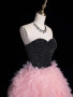 Shop 2025 ANNAKOO Black & Pink Tulle Ruffles A Line Prom Dress Under 249