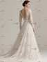 Shop 2025 ANNAKOO Long Sleeve Beading Trumpet Mermaid Detachable Train Wedding Dress Under 269