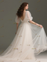 Shop 2025 ANNAKOO Puffy Sleeve Tulle Square Neck A Line Wedding Dress Under 159