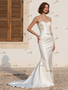Shop 2025 ANNAKOO Swettheart Corset Satin Trumpet Mermaid Wedding Dress Under 199
