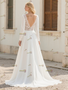 Shop 2025  Annakoo Long Sleeve Square Backless Chiffon Wedding Dress Under 179 