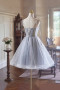 Shop 2025 ANNAKOO Spaghetti Strap Gray Tulle Knee Length A-Line Homecoming Dress Under 129