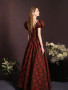 Shop 2025 ANNAKOO Burgundy Rose Print A-Line Floor Length Prom Dress  Under 179
