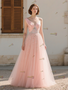 Shop 2025 ANNAKOO Pink Beading A Line Satin & Tulle Prom Dress Under 249