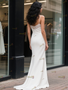 Shop 2025 ANNAKOO Spaghetti Straps Lace Trumpet Mermaid Satin Wedding Dress Under 149