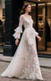 Shop 2025 ANNAKOO Princess Long Sleeve Appliques V Neck Wedding Dress Under 198