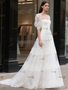Shop 2025 ANNAKOO Lace Puffy Sleeve Princess A Line Layers Wedding Dress Under 198