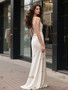 Shop 2025 ANNAKOO Deep V Neck Lace Trumpet Mermaid Backless Wedding Dress Under 198