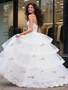 Shop 2025 ANNAKOO Spaghetti Straps Satin Ball Gown Layers Wedding Dress Under 199