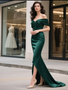 Shop 2025 ANNAKOO Green Off The Shoulder Trumpet Mermaid Prom Dress Under 149