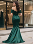 Shop 2025 ANNAKOO Green Off The Shoulder Trumpet Mermaid Prom Dress Under 149