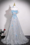 Shop 2025 ANNAKOO Silver Sequins & Blue Butterfly A Line Prom Dress Under  197
