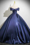 Shop 2025 ANNAKOO Satin A Line Flower Purple Satin Long Prom Dress Under 178