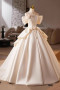 Shop 2025 ANNAKOO White Off The Shoulder Satin Flower A Line Wedding Dress Under 189