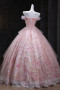 Shop 2025 Annakoo Pink Tulle Lace Off The Shoulder A Line Beading Prom Dress Under 189
