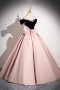 Shop 2025 ANNAKOO Black Velvet Beading Pink Satin Bow Prom Dress Under 159