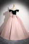 Shop 2025 ANNAKOO Black Velvet Beading Pink Satin Bow Prom Dress Under 159