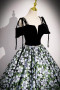 Shop 2025 ANNAKOO Black Velvet Floral Print Satin Prom Dress Under 179