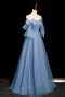 Shop 2025 ANNAKOO Blue Sweetheart Bow A Line Tulle Prom Dress Under 139