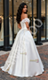 Shop 2025 ANNAKOO Off The Shoulder Lace Beading A Line Satin Wedding Dress Under 259