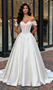 Shop 2025 ANNAKOO Off The Shoulder Lace Beading A Line Satin Wedding Dress Under 259