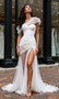 Shop 2025 ANNAKOO Sexy Sweetheart Trumpet Mermaid Satin Tulle Ruched Wedding Dress Under 198