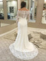 Long Sleeves Mermaid Off-the-Shoulder Lace Wedding Dress 