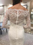 Long Sleeves Mermaid Off-the-Shoulder Lace Wedding Dress 
