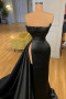 Shop 2025 ANNAKOO Black Beading Sweetheart Satin Trumpet Mermaid Prom Dress Under 179
