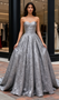 Shop 2025 ANNAKOO Sweetheart Sequin A Line Silver Sparkle Prom Dress Under 199