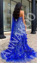 Shop 2025 ANNAKOO Blue One Shoulder Royal Blue Feather Prom Dress Under 249