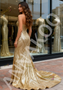 Shop 2025 ANNAKOO Gold Strapless Trumpet Mermaid Sequin Prom Dress With Slit Under 249