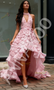 Shop 2025 ANNAKOO Pink Halter High Lower Flower A Line Prom Dress Under 289