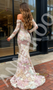 Shop 2025 ANNAKOO Off The Shoulder Sequin Floral Long Sleeve Mermaid Prom Dress Under 279
