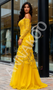 Shop 2025 ANNAKOO Yellow Sweetheart Long Sleeve Trumpet Mermaid Prom Dress Under 298