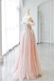 Shop 2025 ANNAKOO Pink Tulle Corset A Line Ruffles Off The Shoulder Prom Dress Under 178