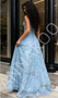 Shop 2025 ANNAKOO Blue Tulle A Line V Neck Backless Prom Dress Under 189