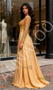 Shop 2025 ANNAKOO Gold Sequin Beading Boat Neck Long Sleeve Chiffon Prom Dress Under 189