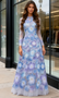 Shop 2025 ANNAKOO Purple Floral High Neck Long Sleeve Beading Prom Dress Under 229