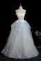 Shop 2025 ANNAKOO Blue Sparkle A Line Lace Flower Prom Dress Under 189