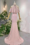 Shop 2025 ANNAKOO Mermaid Halter Satin Pink Berading Prom Dress Under 139