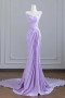 Shop 2025 ANNAKOO Lilac Strapless Shawl Satin Trumpet Mermaid Prom Dress Under 169