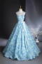Shop 2025 ANNAKOO Blue Rose Flower A Line Sheer Prom Dress Under 189