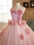 Shop 2025 ANNAKOO Pink Velvet Tulle A-Line Strapless Sweet 16 Princess Prom Dress Under 189