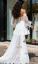 Shop 2025 ANNAKOO Spaghetti Straps Tulle Long Sleeves High Low Wedding Dress Under 198