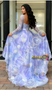 Shop 2025 ANNAKOO Long Sleeve V Neck Beading Floral Tulle A Line Prom Dress Under 249